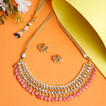 Stone Kundan Choker with Studs