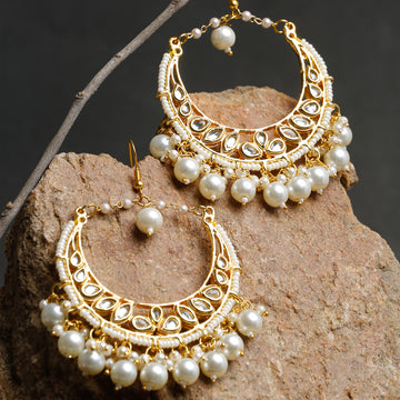 Kundan & Pearl Earrings